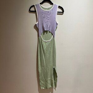 NWOT Pink Queen Sleeveless Cutout Bodycon Midi Dress